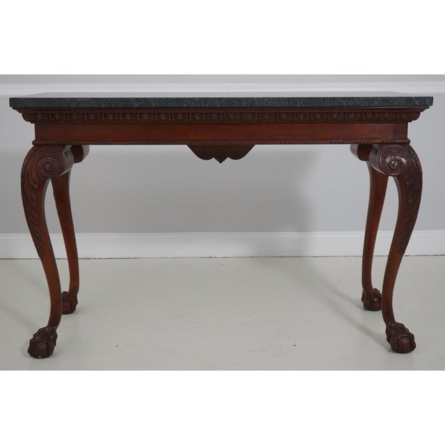 Hickory Chair Co Georgian Marble Top Console Table For Sale - Image 13 of 14