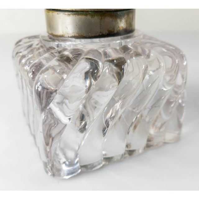 Glass Early 20th Century American or French Baccarat Style Amethyst Pressed Glass Inkwell For Sale - Image 7 of 12