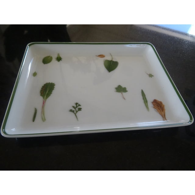 A rare combo (No longer made) of porcelain small tray and trinket box with lid. Highly collectible both signed by Hermes...