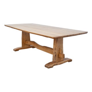 20th Century French Oak Dining Table, 1970 For Sale