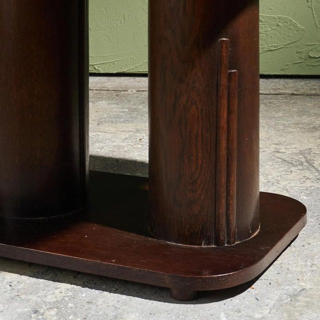 Art Deco Two-Legged Side Table in Wood, 1930s For Sale - Image 3 of 10