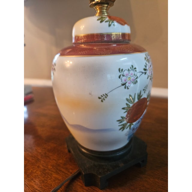 Mid 20th Century Antique Chinese Ginger Jar Lamp For Sale - Image 5 of 8