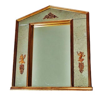 Neoclassical Gilded Empire Mirror For Sale