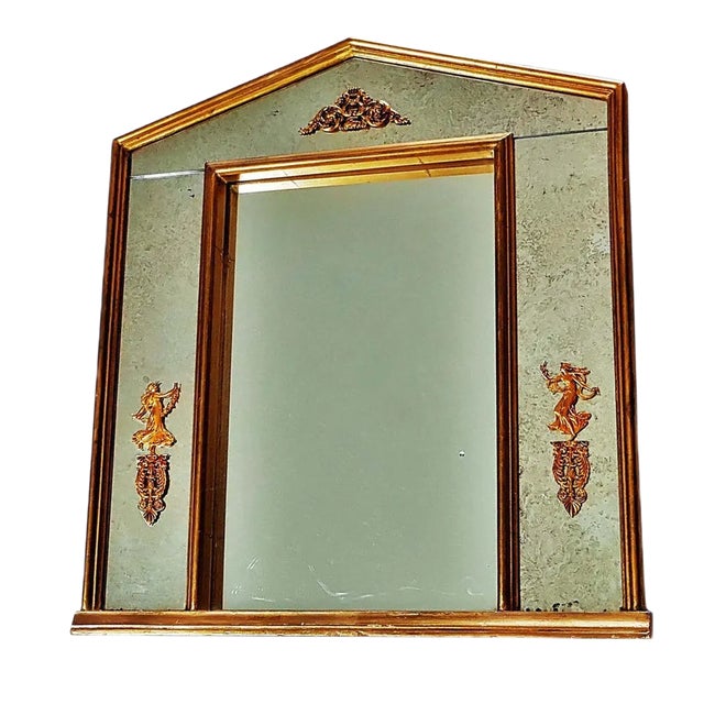 Neoclassical Gilded Empire Mirror For Sale
