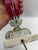 1960s Vintage Cranberry Cut-to-Clear Glass Table Lamp on Marble Base For Sale - Image 5 of 10