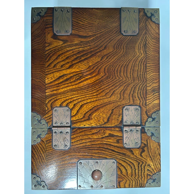 Late 20th Century Korean Jwagyeong, Folding Mirror Zeldova Wood Box With Drawer - 1 Piece For Sale In San Francisco - Image 6 of 10
