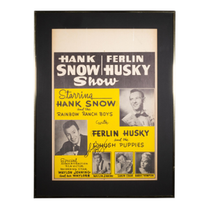 Original Boxing-Style Country Music Concert Poster, Signed by Waylon Jennings, 1965
