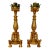 Antique Early 1900s Gilded Wood Ornate Candle Holders - A Pair For Sale
