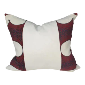 2000s Pillow with Vintage Central Asian Block Print