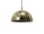 This is a mid-century pendant lamp from the 1970s. It features a polished, reflective brass dome shade suspended from a...