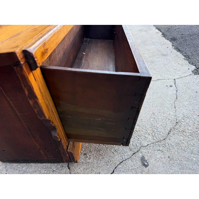 Antique Victorian Style Open Bookcase Slant Front Desk For Sale - Image 12 of 12