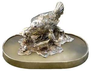 Edmond Lhote, Sculpture Group, 1910, Sterling Silver