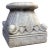 Antique Carrera Marble Column Base For Sale