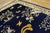 Chinoiserie 1880s Blue Navy Open Field Chinoiserie Pattern Antique Chinese Peking Rug For Sale - Image 3 of 12