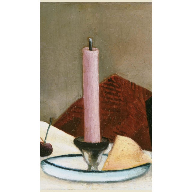 1908 Vintage French Still Life Art Print With Pink Candle by Henri Rousseau - 16" X 12" For Sale In Buffalo - Image 6 of 8