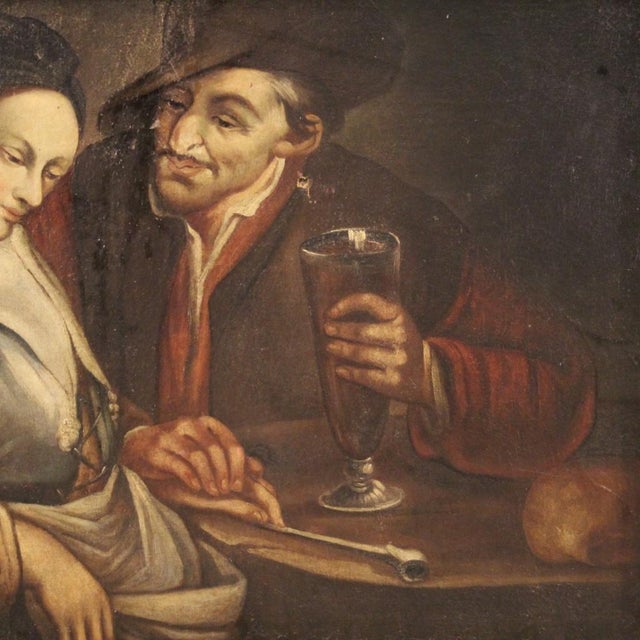 Mid 18th Century Figurative Composition, 18th Century, Oil Painting on Canvas, Framed For Sale - Image 5 of 16