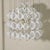 Gold Italian Aluminum and Opaline Glass Ceiling Lamp from Mazzega, 1969 For Sale - Image 8 of 12