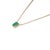 Minimalist Octagon-Cut Solitaire Emerald Necklace in 18k Yellow Gold For Sale - Image 4 of 15