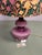 1960s Mid-Century Belgian Purple Opaline Glass Table Lamp with Floral Shade from Glasfabriek De Rupel, Belgium, 1960s For Sale - Image 5 of 16