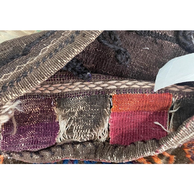 Antique Azerbaijan Saddle Bag, 18" X 24" as Is For Sale In Chicago - Image 6 of 10