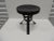 Vintage Black Painted Black Metal Round Milking Stool. Tripod legs Size: 10.25"D x 11"H