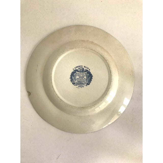 English 1970s English Staffordshire Liberty Blue Decorative Plate For Sale - Image 3 of 5