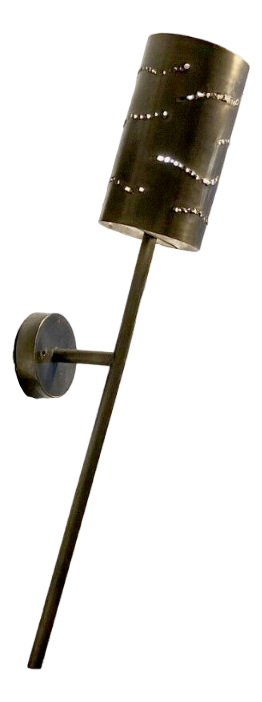 Large Brutalist Torchere Wall Sconce, France, 1970s
