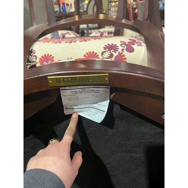 Ethan Allen Klismos Dining Chairs Set of 6 Chairish