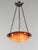 1920s French Art Deco Pendant Light by Le Verre Francais Schneider - 1925 Cameo Chandelier France For Sale - Image 5 of 11