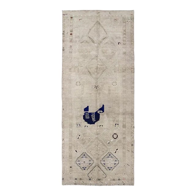 Unique Washed Out Vintage Turkish Kars Rug For Sale