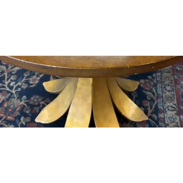 Mid-Century Modern Mid Century Italian Gilt Wood and Birds Eye Maple Side Table For Sale - Image 3 of 11