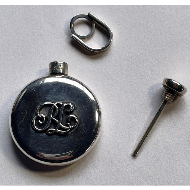 Ralph Lauren 1990s Ralph Lauren Monogram Sterling Silver Perfume Pendant - For Sale - Image 4 of 4