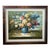 1990s Flower Oil on Canvas Painting, Framed For Sale