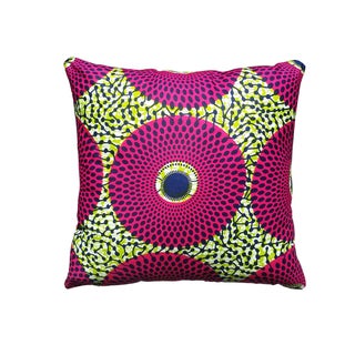 Set Of 2 -Purple Eye Ankara Fabric Pillow Covers For Sale