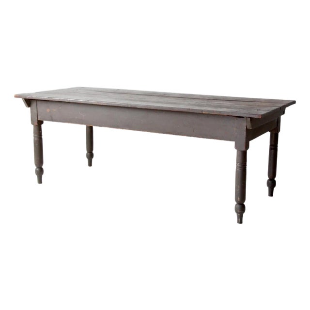 Antique Primitive Wood Farm Table For Sale