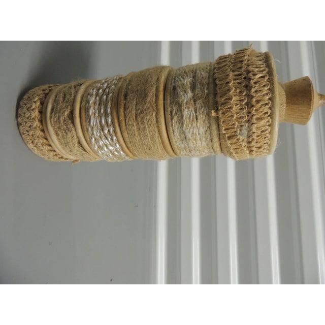 Jute Trims on Wooden Spindle For Sale - Image 4 of 5