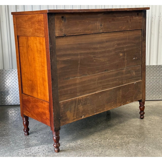 19th Century Sheraton Solid Cherry Chest of Drawers For Sale - Image 11 of 12
