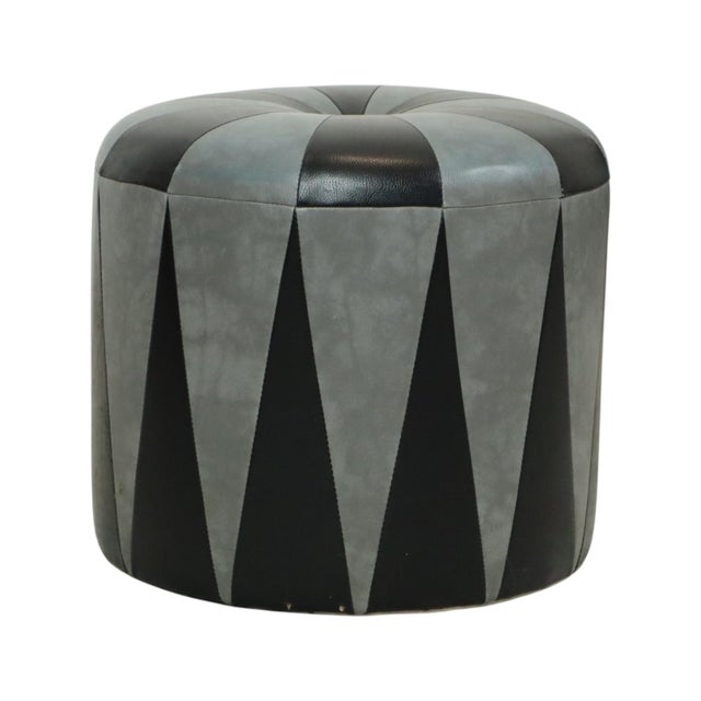1960s Vintage Round Pouf, 1960s For Sale - Image 5 of 14