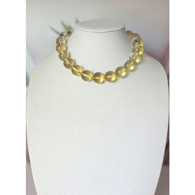 2020s Lemon Quartz Beaded Necklace by Noblesse Oblige Studio, 18in, Usa For Sale - Image 5 of 10