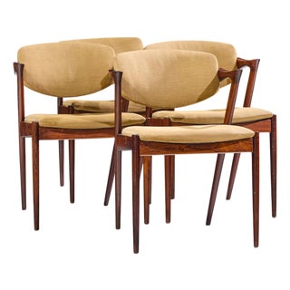 Kai Kristiansen Model 42 Mid Century Danish Rosewood Z Chairs - Set of 4 For Sale