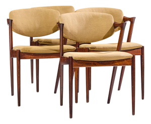 Kai Kristiansen Model 42 Mid Century Danish Rosewood Z Chairs - Set of 4