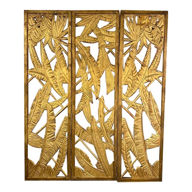 Rare Vintage Maison Jansen Giltwood Screen For Sale