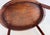 Vintage Mahogany Oval Side Table With Cross-Stretcher Base For Sale - Image 9 of 9