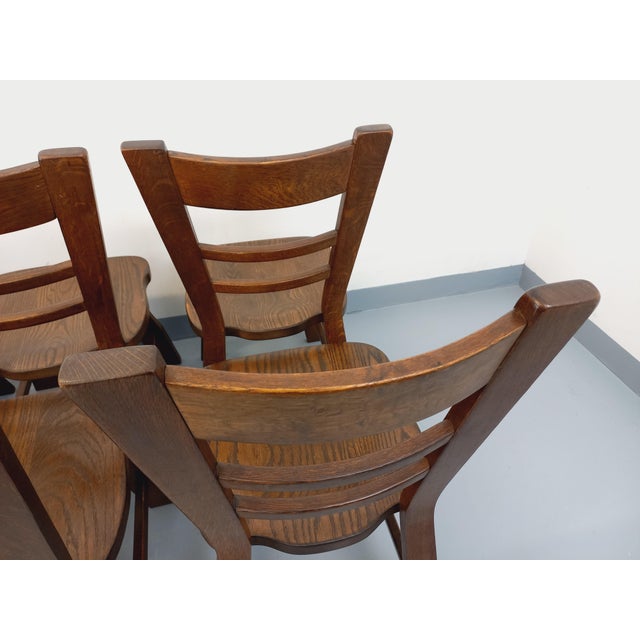 Vintage Brutalist Oak Chairs, 1960s, Set of 6 For Sale - Image 15 of 18