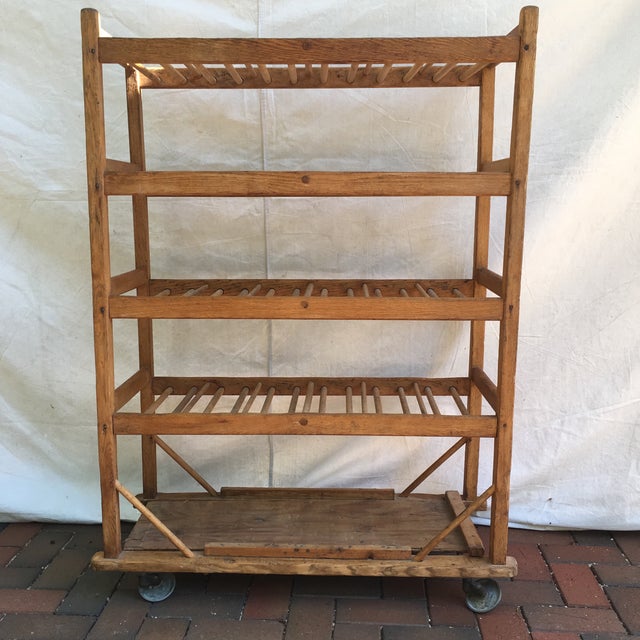 Vintage Industrial Wooden Bakers Rack Chairish