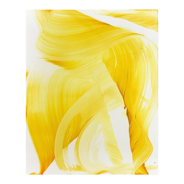 Contemporary Abstract Acrylic on Canvas "Golden Whirl" by Nikolaos Schizas For Sale