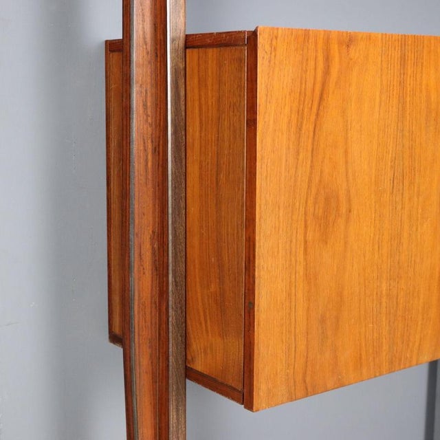 Wood Vintage Bookcase with Bar Compartment, 1950s For Sale - Image 7 of 12