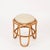 French Riviera Rattan and Wicker Round Stool by Tito Agnoli, Italy, 1960s For Sale - Image 6 of 14