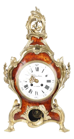 Mantel Clock with Bronze Movement from Planchon Paris, 1850s
