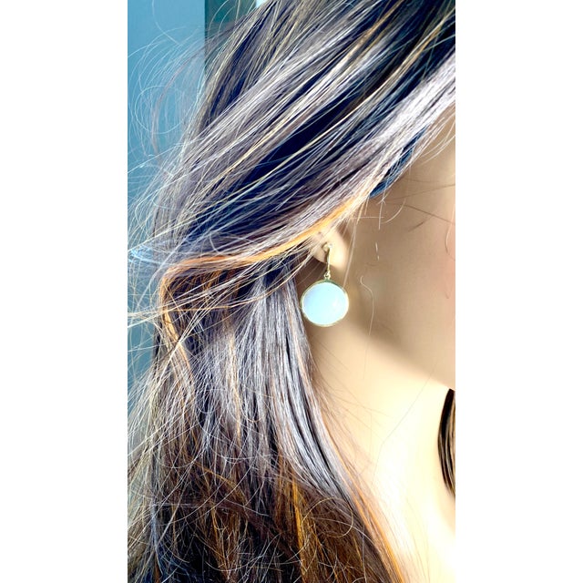 Ippolita Lollipop Collection 18k Yellow Gold Opaque White Crystal Earrings - 2 Pieces For Sale - Image 9 of 12